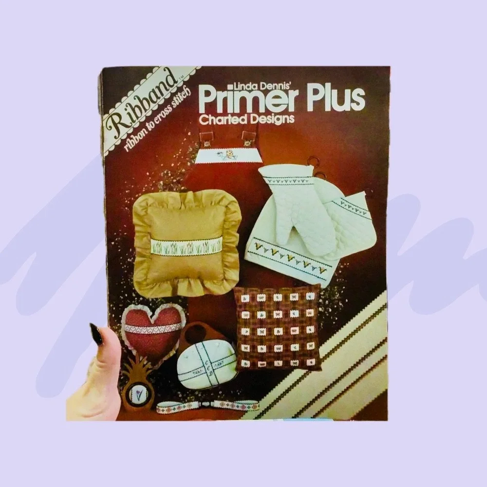 Linda Dennis Primer Plus Ribband Charted Designs Cross Stitch Pattern Booklet